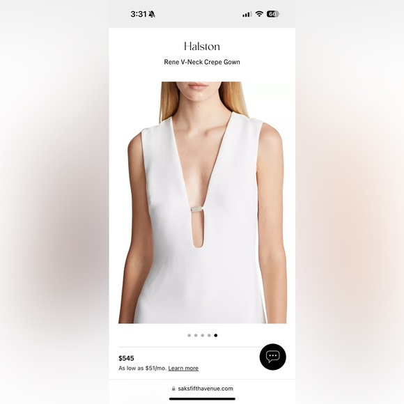 HALSTON RENÉE GOWN IN STRETCH CREPE - Picture 5 of 10